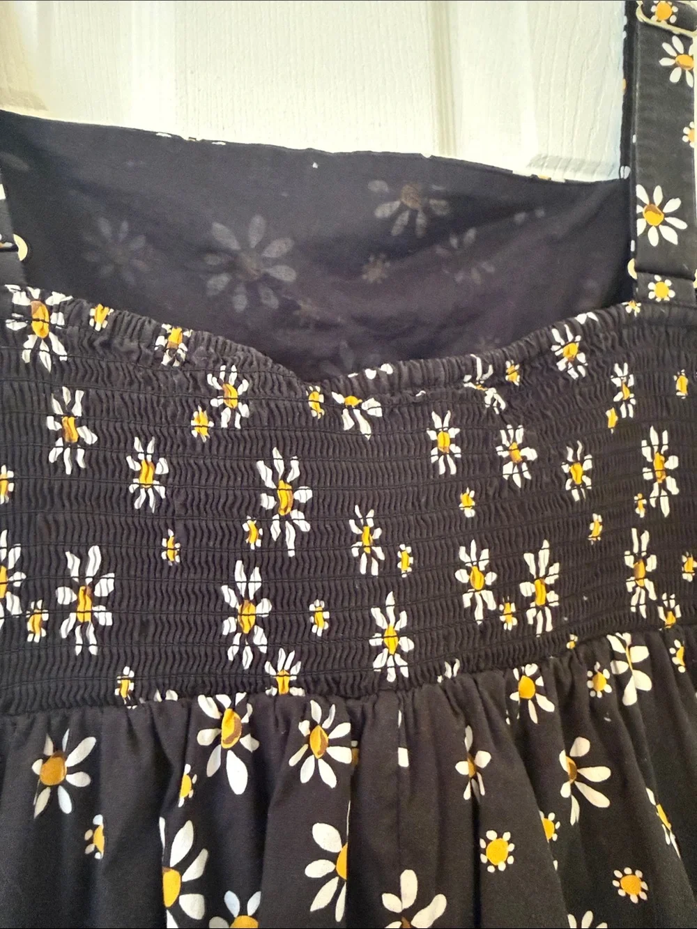 Kate Spade New York Black Daisy Print Fit & Flare Sundress XXL